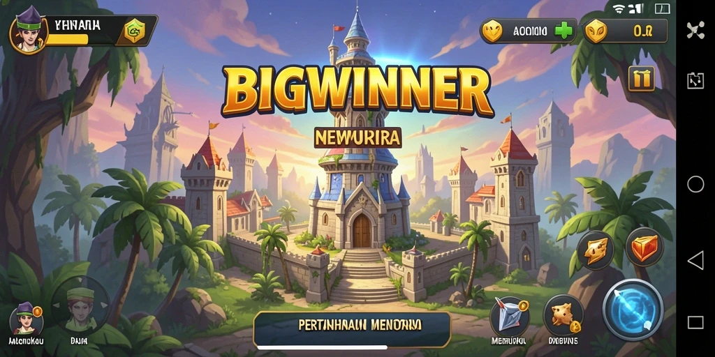 Tampilan gameplay menara pertahanan yang seru dan mendebarkan.