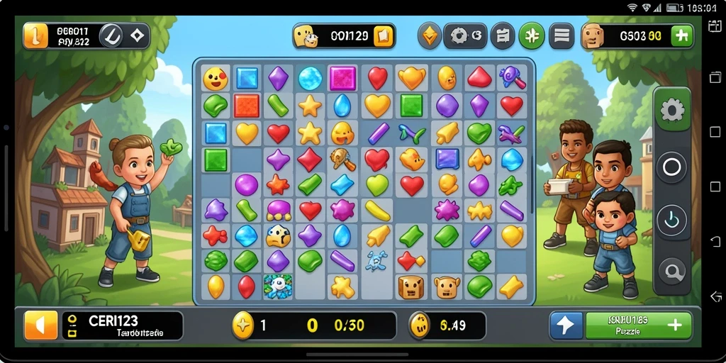 Tampilan gameplay CERI123 dengan berbagai teka-teki yang menarik.
