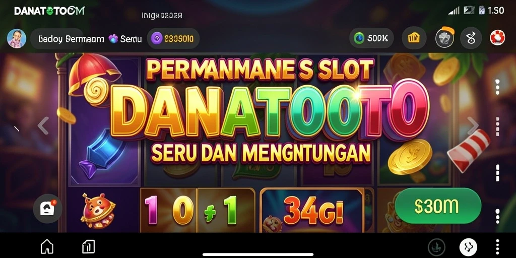 Tampilan menarik dari permainan slot DANATOTO yang seru.