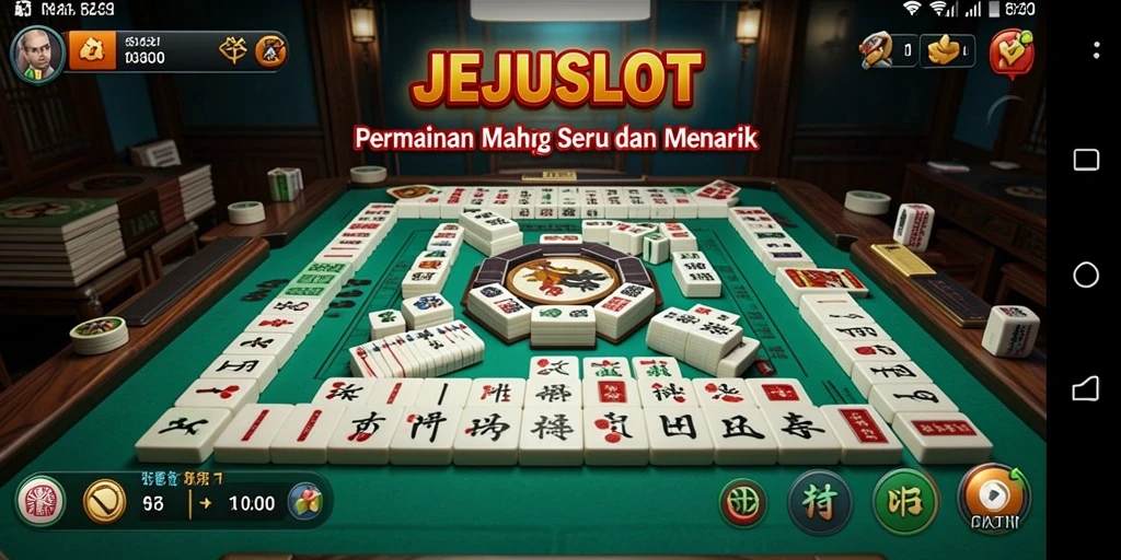 Tangkapan layar permainan JEJUSLOT menampilkan keasyikan bermain Mahjong.