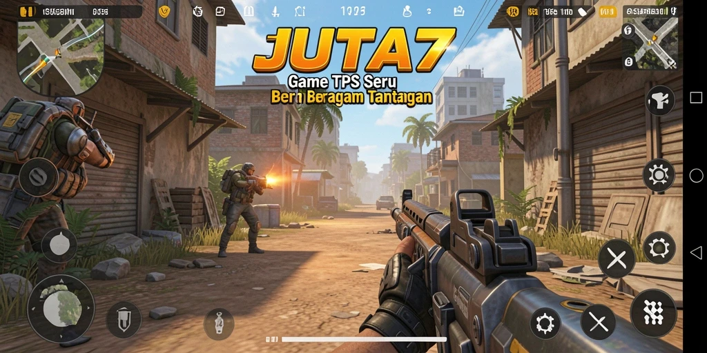 Gameplay seru dalam JUTA7 dengan aksi tembak-menembak yang mendebarkan.