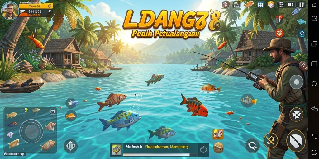 Screenshot utama LADANG78 menunjukkan pengalaman memancing yang mendebarkan.