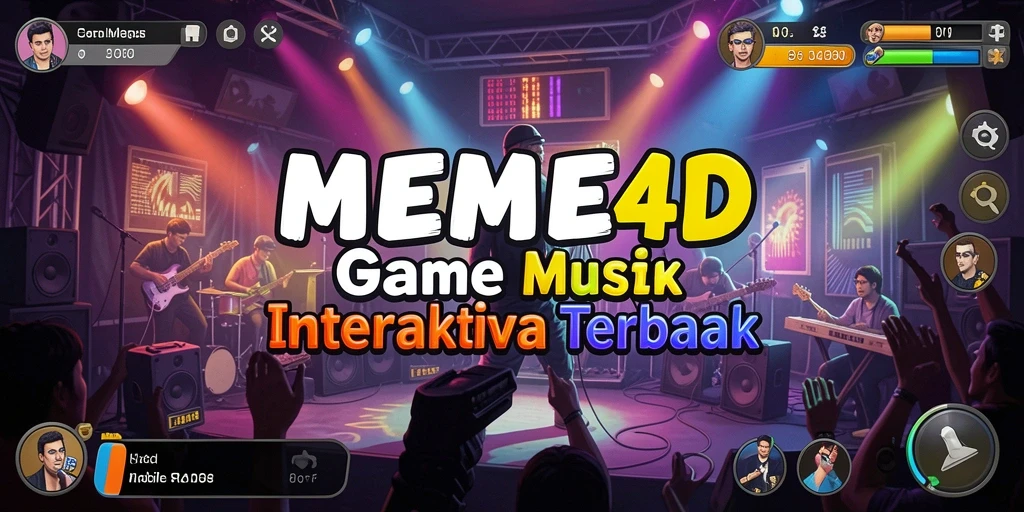 Tampilan gameplay interaktif MEME4D yang menarik dan penuh warna.