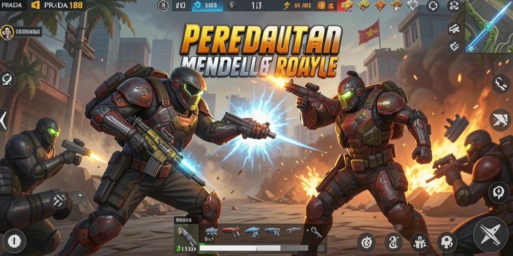 Screenshot utama PRADA188 menampilkan aksi mendebarkan dalam game Battle Royale.