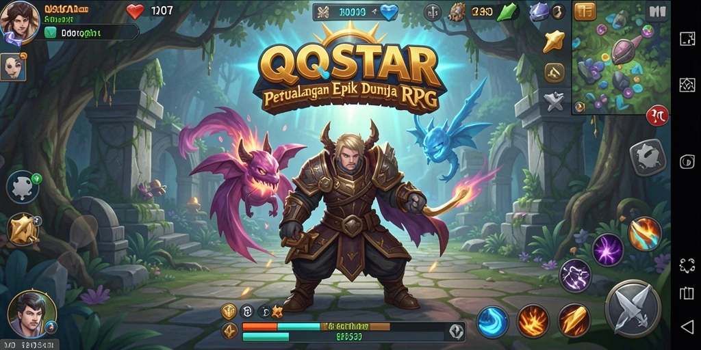 Tampilkan gameplay QQSTAR yang seru dan penuh petualangan RPG.