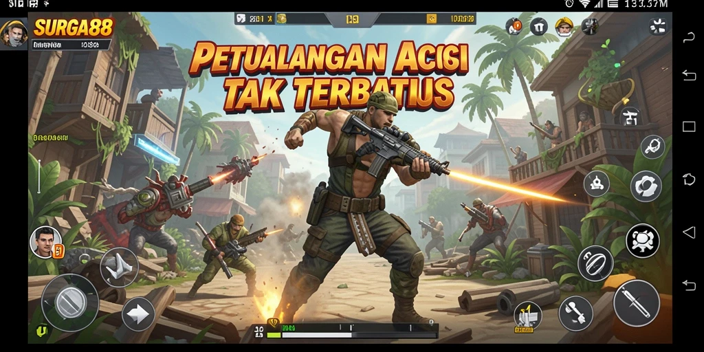 Tampilan gameplay SURGA88 dengan aksi mendebarkan dan grafis menawan.