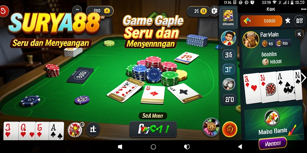 Screenshot gameplay seru dari SURYA88 di Gaple.