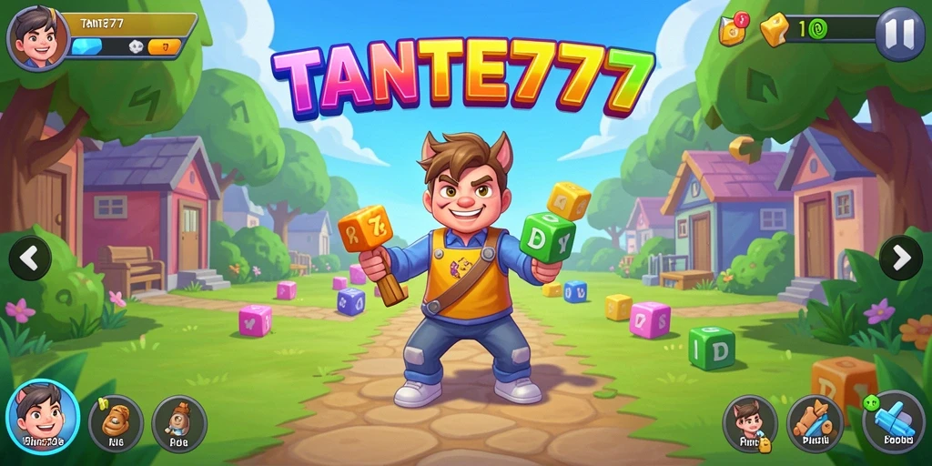 Screenshot utama TANTE777 menampilkan gameplay Puzzle yang seru.