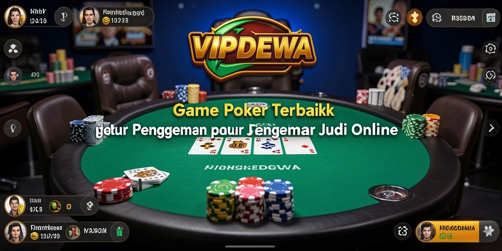 Tampilan gameplay menarik di VIPDEWA saat bermain poker.