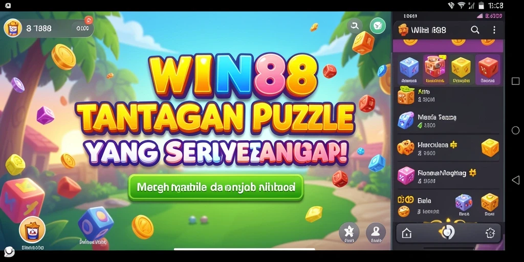 Tampilan menarik dari gameplay Puzzle WIN88, penuh warna dan tantangan.